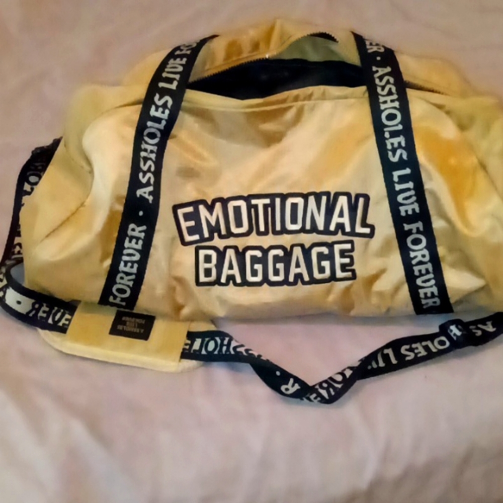 ALF gold duffle bag